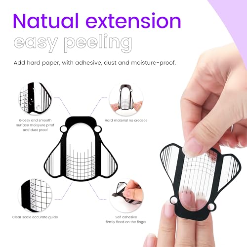 SULLMAR Self-Adhesive Nail Forms for Poly Nail Gel and Acrylic Extensions (100 Pcs)
