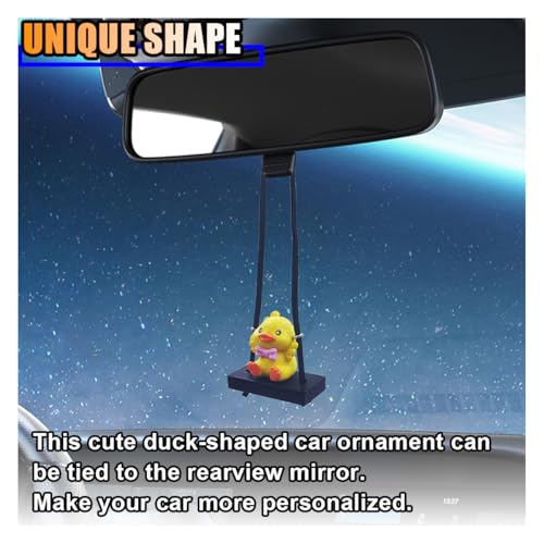 Swinging Duck Car Hanging Ornament - Cute Rearview Mirror Charm