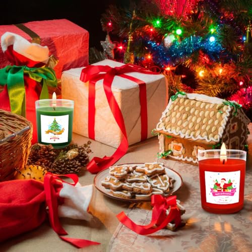 Christmas Scented Votive Candle Set - 12 Pack with Apple & Cinnamon, Vanilla Cake, Cedar Scents
