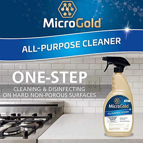 MicroGold All-Purpose Cleaner Spray - Kills 99.9% of Germs, 24 oz, 6 Pack