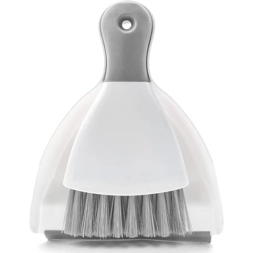 Dust pan Broom Brush Dustpan - Dustpan and Brush Set,Mini dust Pans with Brush,Dust Pan and Brush Set for Table, Key Board, Cat, Dog and Other Pets, Dust Pan Brush Nesting Tiny Cleaning Broom（Gray）
