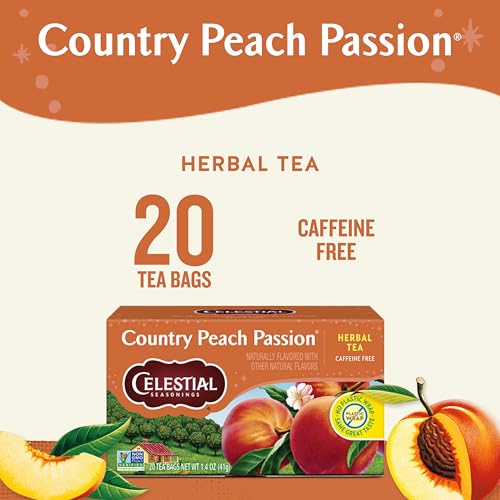 Celestial Seasonings Country Peach Passion Herbal Tea 20 Bags