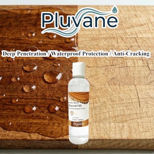 Pluvane Food Grade Mineral Oil 8.5oz – Wood Cutting Board Conditioner