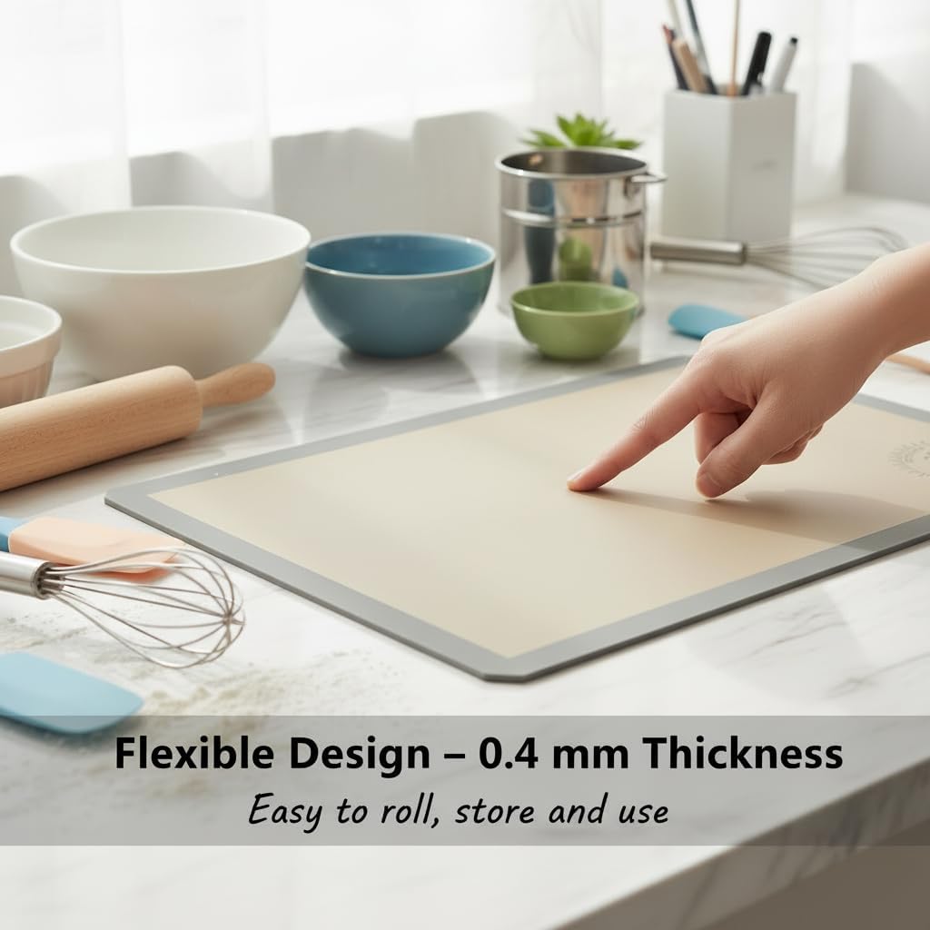 Silicone Baking Mats - Non-Stick Baking Sheet Liners | Oven Safe, 16 x 24 Inch, Pack of 2