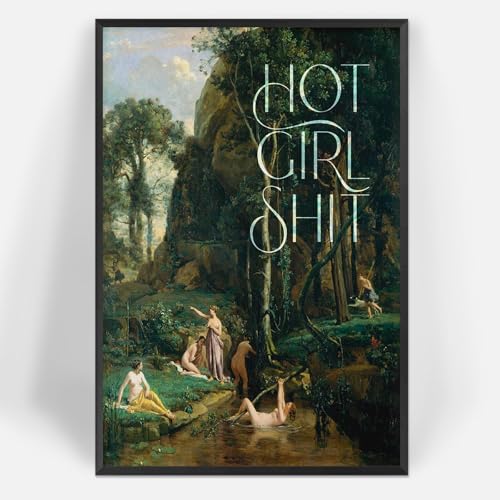 Vintage Ladies Bathing Canvas Poster Quote Wall Art 8x12in