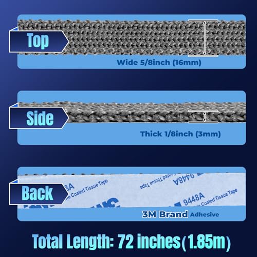 WINTACK Wood Stove Gasket Replacement 5/8" Wide x 1/8" Thick Self-Adhesive Fiberglass Tape