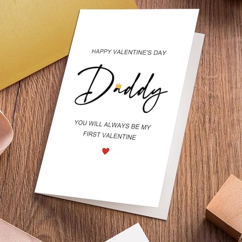 First Valentine's Day Card for Daddy from New Baby | 300gsm Paper