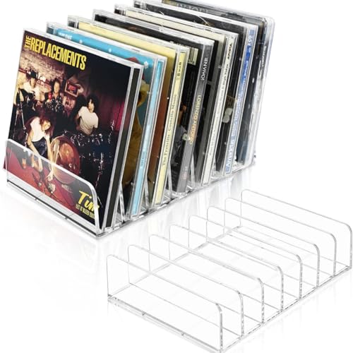 Acrylic CD Storage Rack - Holds 14 Standard CD Cases