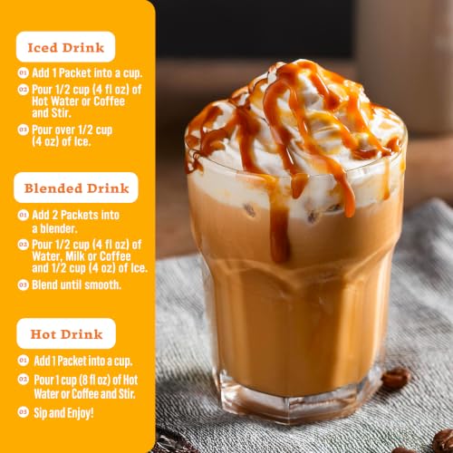 Caramel Macchiato Instant Coffee Frappe Sticks - 10 Pack