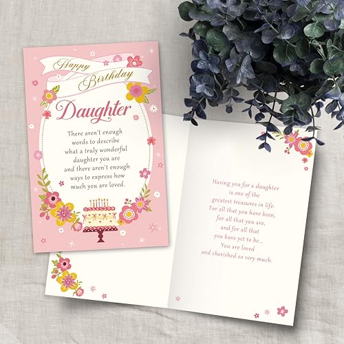 Sweet Birthday Card for Daughter - Loving Gift from Parents