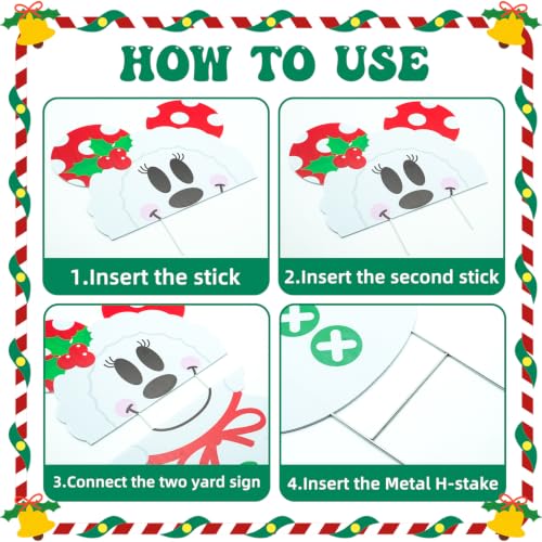 Christmas Yard Signs Decorations 3PCS Outdoor Holiday Lawn Display
