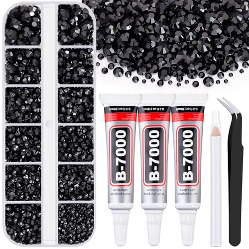BELLEBOOST Resin Flatback Rhinestones Kit with B7000 Glue and Tools