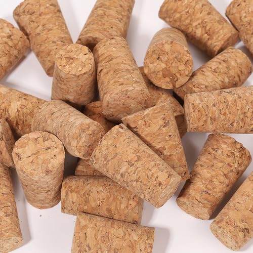 25 Pack Natural Tapered Corks for Wine Bottles & Crafts