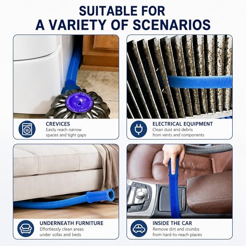 Dryer Vent Cleaner Kit - 3-Piece Vacuum Hose Attachment & Lint Brush