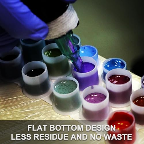 Autdor 500PCS Small Tattoo Ink Caps with Self-Standing Flat Base