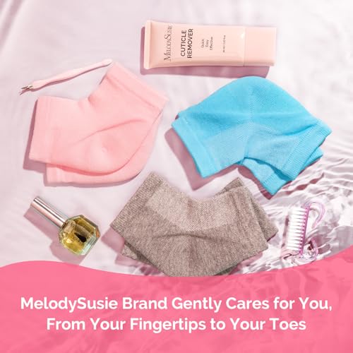 MelodySusie Moisturizing Gel Heel Socks for Cracked Heels, 2 Pairs