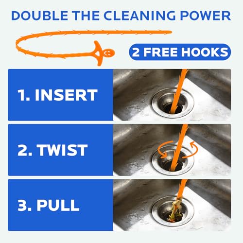 Sink Drain Cleaner Powder - Fast Foaming Clog Remover, 4 Pack
