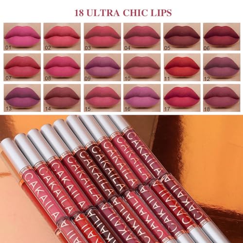 CAKAILA Dark Purple Matte Liquid Lipstick Long Lasting Waterproof