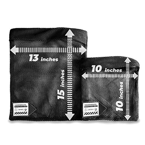 Sanabul Large Mesh Handwrap Laundry Bag with Zipper - Black