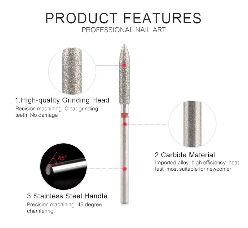 Rolabling Tungsten Steel Pointed Cylinder Nail Drill Bit 3.1x16mm