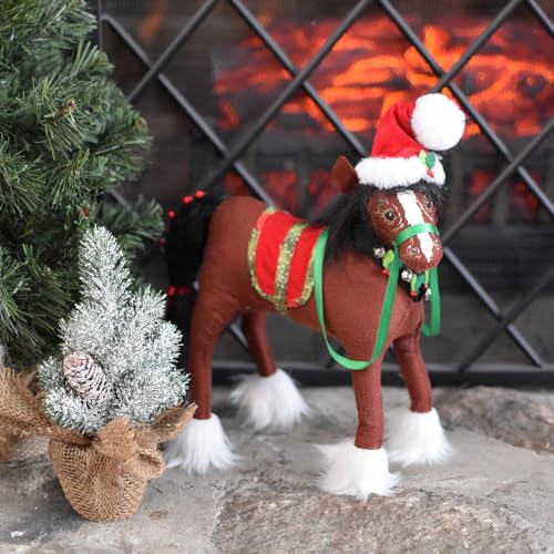 10in Collectible Christmas Clydesdale Figurine - Holiday Decor
