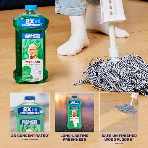 Mr. Clean 2X Concentrated All Purpose Cleaner, 41 Fl Oz (Pack of 2) - Multi-Surface Cleaning Liquid for Home & Floors