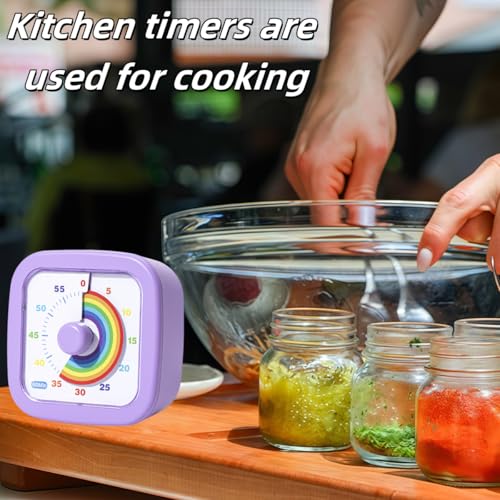 Purple Kids Visual Timer - 60-Minute Countdown Timer for Time Management