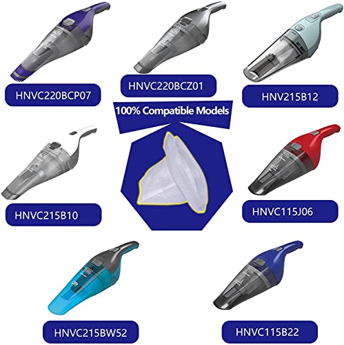 6-Pack HNVCF10 Filters for Black+Decker Dustbuster Vacuums