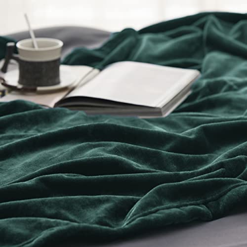Bedsure King Size Fleece Blanket - Soft Plush Emerald Green