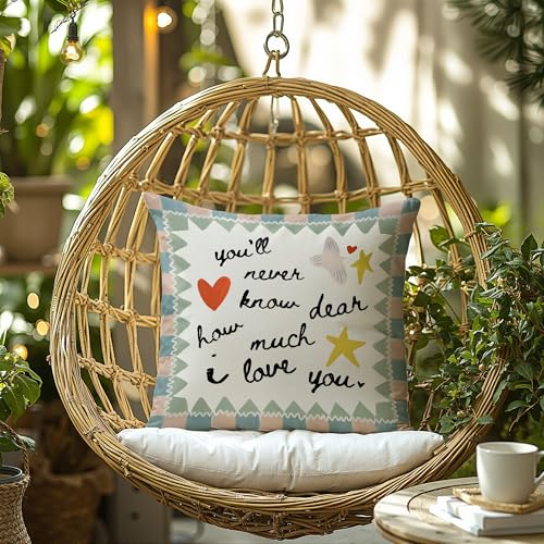 Christian Kids Throw Pillow Cover 18x18, Bible Verse Nursery Decor - Style 29