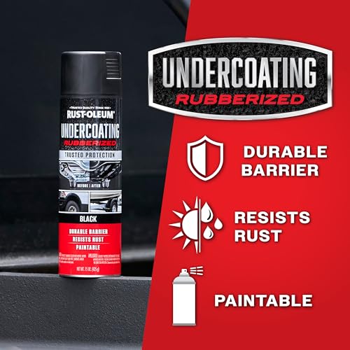 Rust-Oleum Rubberized Black Undercoating Spray Paint - 15 Ounce