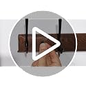 Dntorx 1 Pack Wall Mounted Coat Rack with 5 Hooks - 15.8 Inch Wooden Design