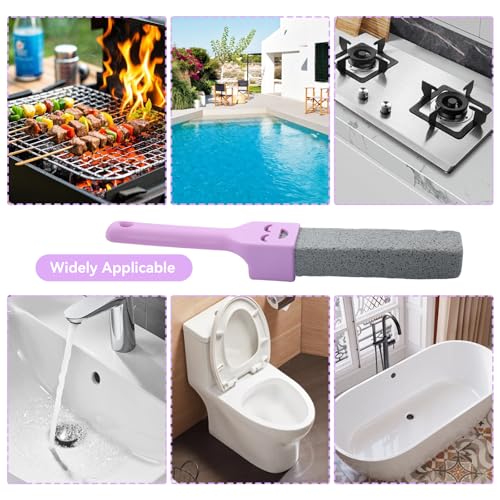 12 Pack Pumice Stones with Handles for Toilet and Surface Cleaning - SilkGleam