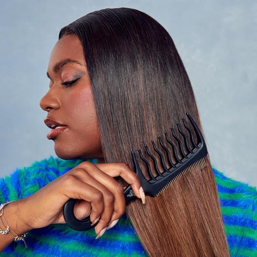 Kiss Colors & Care 2-in-1 Dual-Sided Detangling Wig Comb & Metal Bristles
