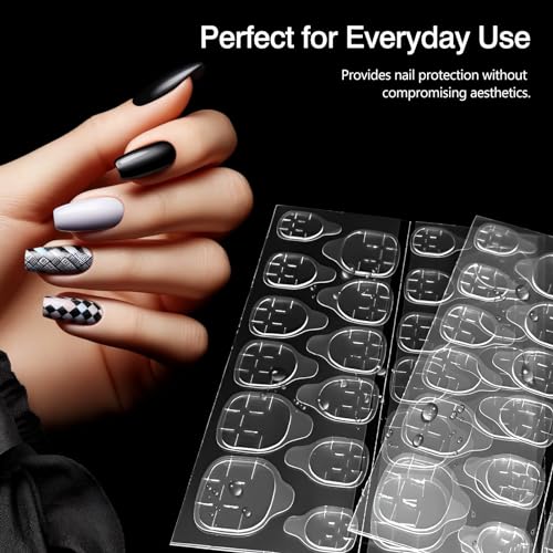Kootinn 600 Pcs Adhesive Nail Tabs Waterproof Double-Sided Gel Stickers