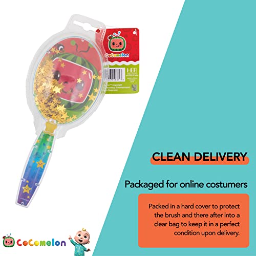 CoComelon Kids Hair Brush with Sparkling Stars Confetti, Ages 3+