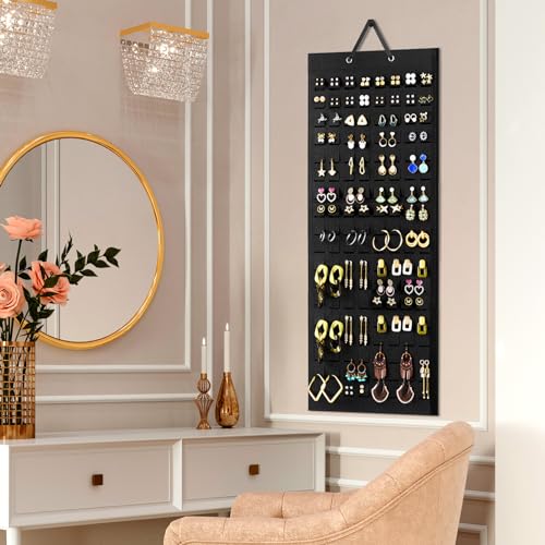 Lolalet Earring Organizer with 608 Holes - Wall-Mounted Storage