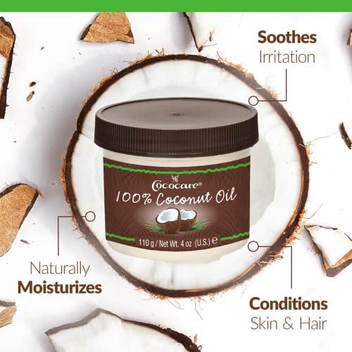 Cococare 100% All Natural Coconut Oil for Skin and Hair Moisturizer, 4 oz