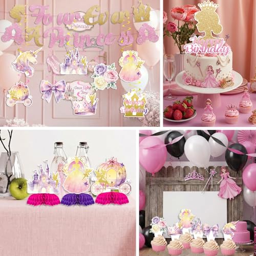 Princess Birthday Decorations Set - 35PCS for 4th Birthday