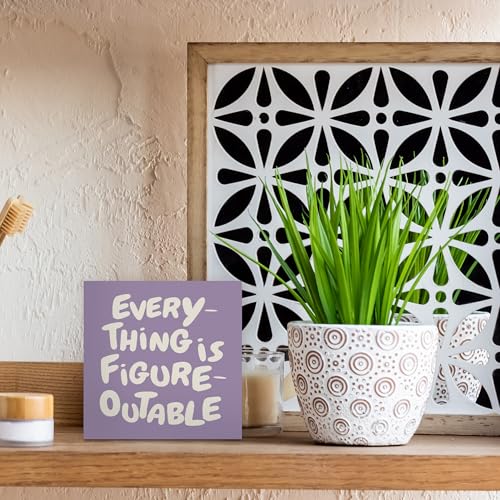 Motivational Wooden Box Sign - Inspirational Office Decor 5x5