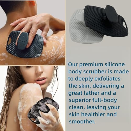 Jopplim Silicone Body Scrubber 2 Pack - Exfoliating Shower Brush