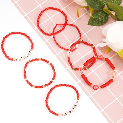 USA Flag Heishi Bracelets - Valentine's Day, St. Patrick's & More