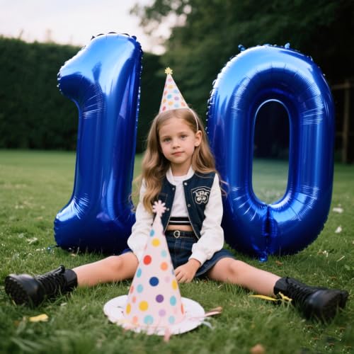 40 Inch Navy Blue Foil Number 60 Balloon for Birthdays & Anniversaries