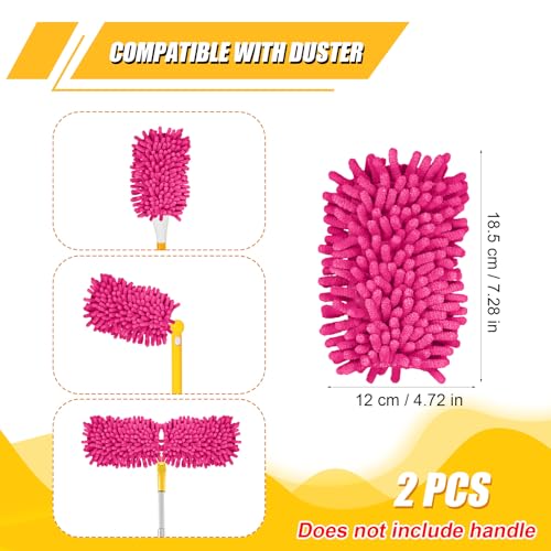 PEUTIER Microfiber Duster Refills - 2 Pack, Rose Red Ceiling Fan Replacements