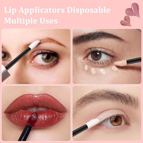 COCIDE 50Pcs Disposable Lip Brushes for Lipstick and Gloss Application