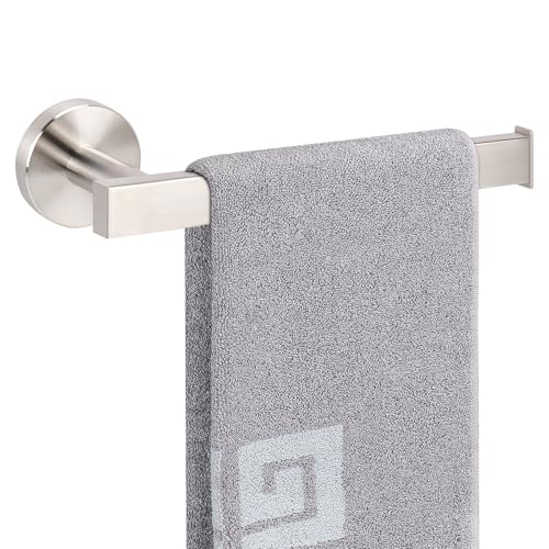 NearMoon 9-Inch Square Hand Towel Holder - Brushed Nickel Stainless Steel
