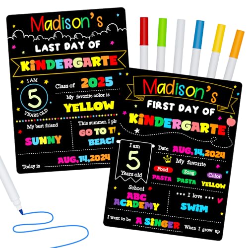 First & Last Day of School Chalkboard Sign - Double-Sided Photo Prop