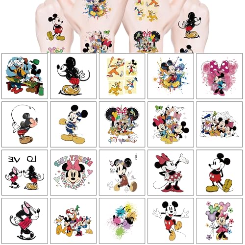 20pcs Mickey Mouse Temporary Tattoos Party Favors Stickers