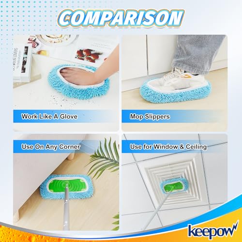 KEEPOW 4 Pack Wet Pads Refill for Swiffer Sweeper Mop