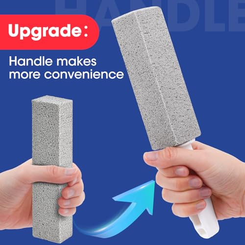 AZEN 5 Pack Pumice Stones with Handle - Toilet, Sink & Grill Cleaner